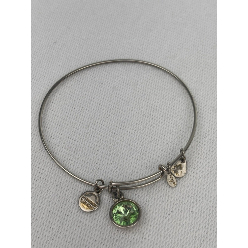 Alex‎ And Ani Bracelet Birth Stone August Green Gem Earthcore Bling Fairycore